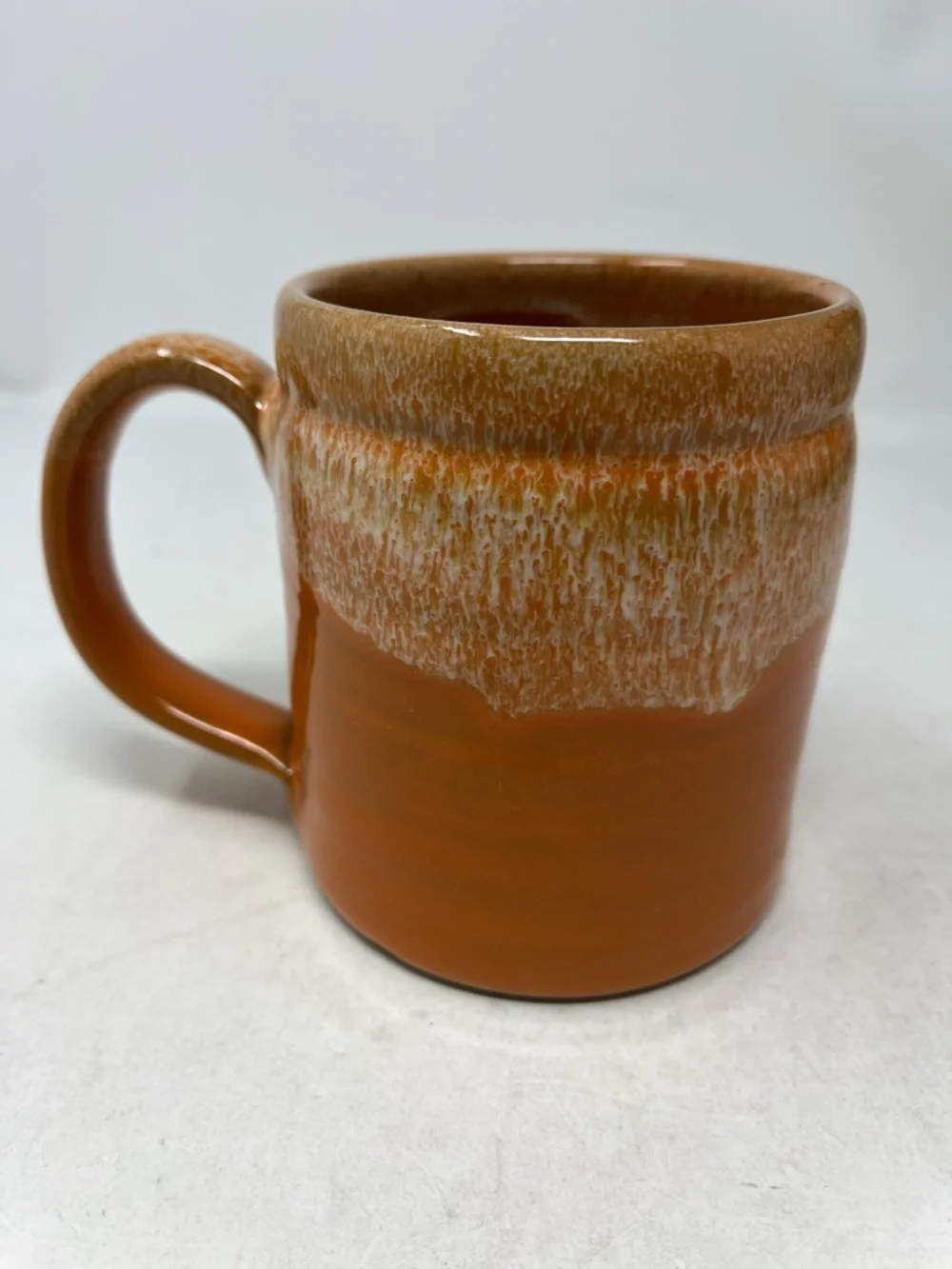 DENEEN POTTERY HANDCRAFTED IN USA ORANGE MUG WHISKEYTOWN CALIFORNIA NEW